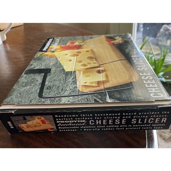 Prodyne Thick Beechwood Bravado Gourmet Cheese Slicer 1989 9 ½" x 6" x ⅞" - Picture 4 of 8